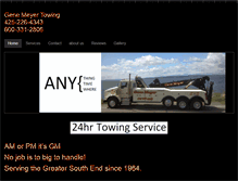 Tablet Screenshot of genemeyertowing.com